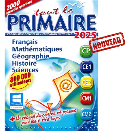 TOUT LE PRIMAIRE 2025 sur clé USB (Windows 7