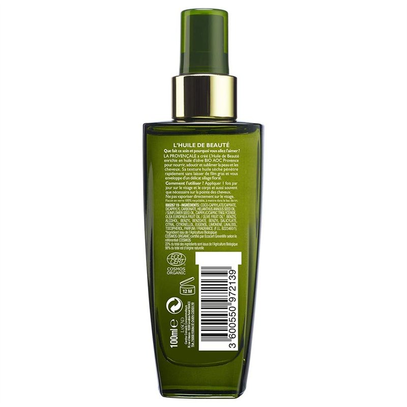 Image secondaire de La Provençale – L'Huile de Beauté Visage Corps Cheveux – Soin Certifié Bio – Huile d’Olive Bio AOC Provence – Pour Tous Types de