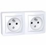 Schneider Electric - Alréa double prise de courant 2P + T connexion à vis