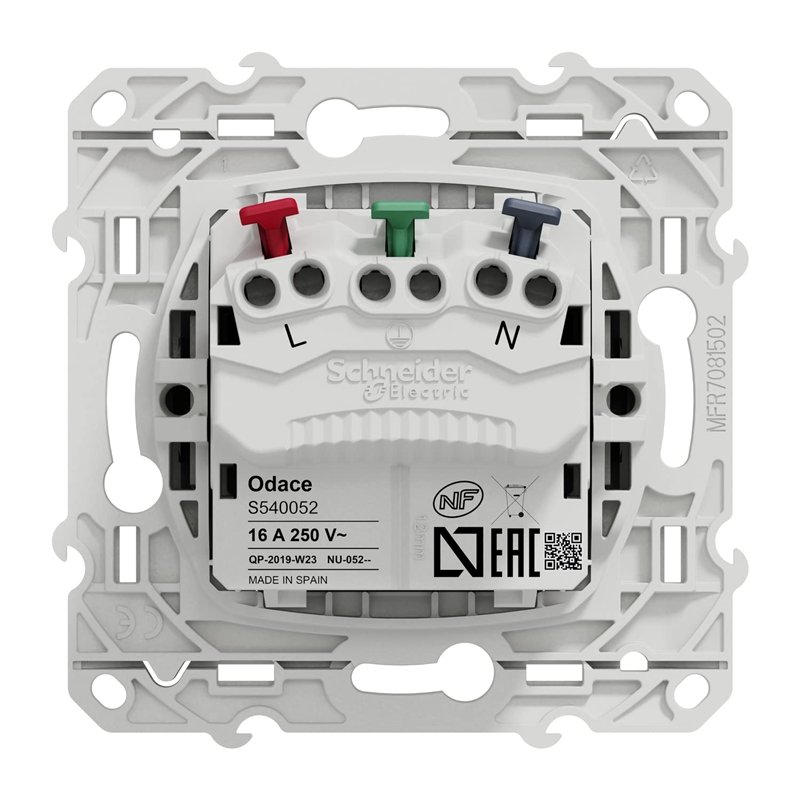 Image secondaire de Schneider Electric - Odace - prise de courant 2P+T affleurante - anthracite - connexion rapide - S540052