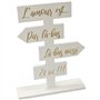HOBI Centre de Table Totem Blanc en Bois et doré Or pour Mariage ou St Valentin (x1) REF/DEK0294