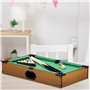 Mini Table de Billard Americain - Mini Billard Mobile - Revêtement Feutrine Vert - 2 Queues, 16 Boules, Triangle et Craie - Coul