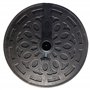 Outsunny Pied de Parasol Base de lestage Parasol Rond résine Imitation Fonte Motif Rosace Ø 49 cm Poids Net 14 Kg Bronze