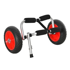 Outsunny Chariot sit on top kayak chariot de transport pliable pour bateaux canoë ou kayak charge max. 70 Kg alu. mousse antidér