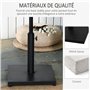 Outsunny Pied de Parasol Base de lestage Parasol carré dim. 40L x 40I x 43H cm Poids Net 13 Kg Ciment métal Noir