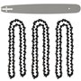 GT Garden Guide 20 Pouces (50 cm) avec Lot de 3 chaînes 76 maillons pour tronçonneuse