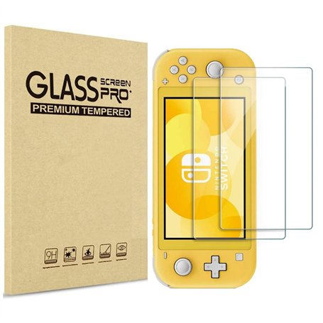 PHONILLICO Verre Trempé pour Nintendo Switch Lite [Pack de 2] Film Protection Resistant Vitre Protecteur Anti Rayure
