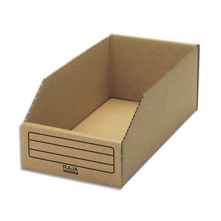 EMBALLAGE Paquet de 50 bacs … bec de stockage en carton brun - Dimensions : L15