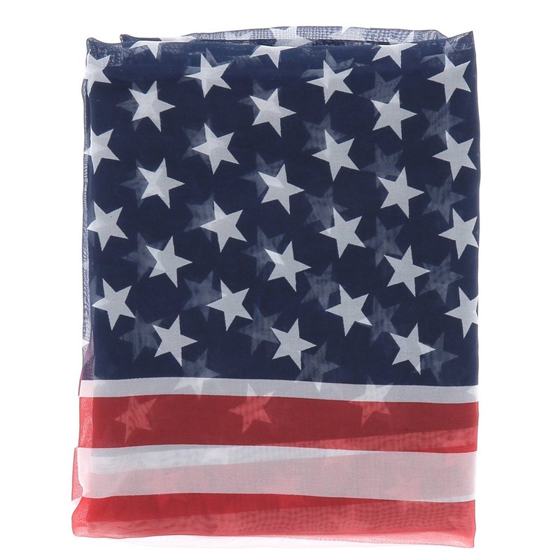 Image secondaire de SHIPITNOW Foulard Drapeau Américain Voile - Foulard Drapeau USA - Foulard Fantaisie
