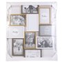 HOME DECO FACTORY - HD4213 - Cadre Photo Multiple Pele-Mele 10 Vues Bois et Blanc deco Souvenir - Beige Marron