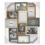 HOME DECO FACTORY - HD4213 - Cadre Photo Multiple Pele-Mele 10 Vues Bois et Blanc deco Souvenir - Beige Marron