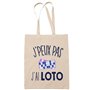 Planetee Sac Tote Bag J'peux pas Loto beige