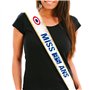 Maelsa® Echarpe Miss Femme anniversaire personnalisable de 0 à 99 ans tricolore avec stylo et certificat officiel