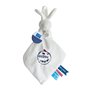 Doudou et Compagnie - Sac à Doudou Lapin UNICEF - 10 Cm Blanc - Idée Cadeau de Naissance Fille et Garçon - Garantie Doudou Perdu