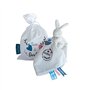 Doudou et Compagnie - Sac à Doudou Lapin UNICEF - 10 Cm Blanc - Idée Cadeau de Naissance Fille et Garçon - Garantie Doudou Perdu
