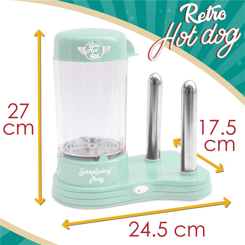 Image secondaire de Scrap Cooking - Machine à Hot Dogs - Appareil pour Créer ses Véritables Hot-Dogs U.S. - Capacité 12 saucisses & 2 pains, Style R