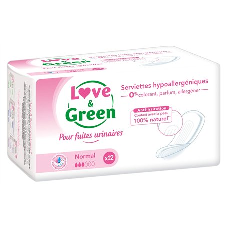 Love & Green Serviettes Incontinence Normal x 12