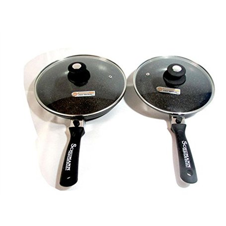 Schumann Professionnel - Lot de 2 Poêles Moove Revêtement en Pierre - Compatibles Tous feux dont Induction - Fonte d'Aluminium -