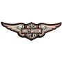 Stickers rétro réfléchissant pour Casque de Moto Harley Davidson Pack Complet Ailes Black (4 Stickers)