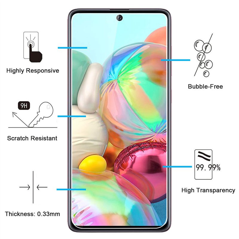 Image secondaire de NEW'C Lot de 2, Verre Trempé pour Samsung Galaxy A71, Note 10 Lite, Film Protection écran efficace contre les Rayures - sans Bul