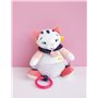 BABY NAT' - Peluche Musicale Chat - Boîte à Musique - 25 cm - Blanc/Rose - Belle Idée Cadeau Fille - Chat Pollen - BN0444