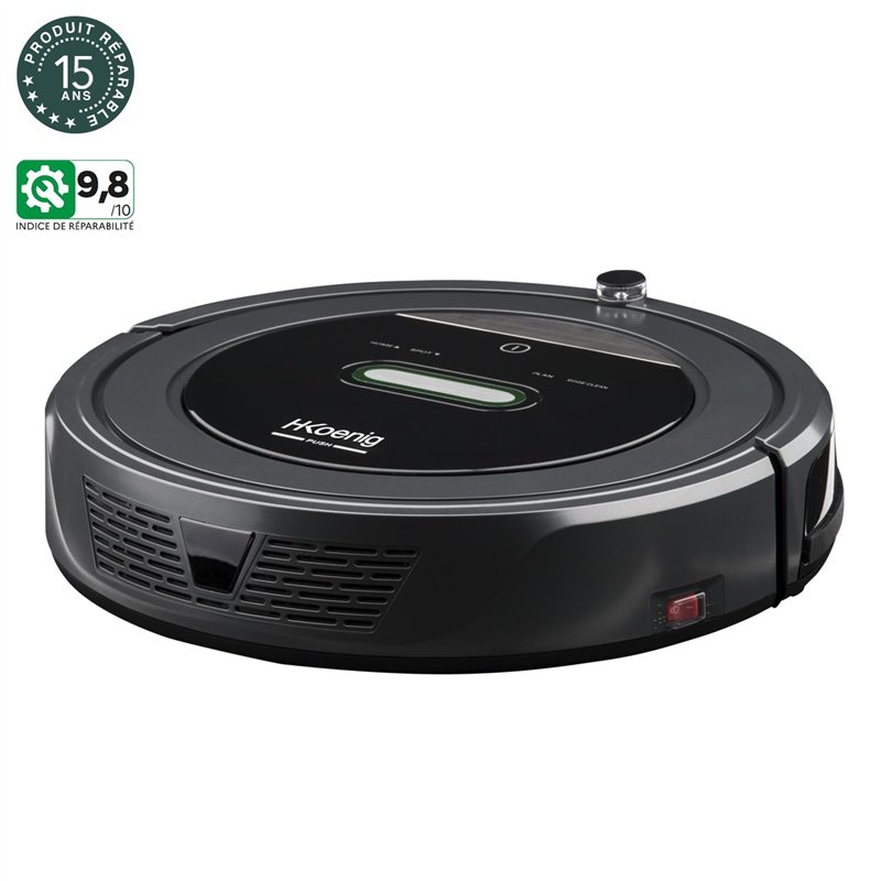 Image secondaire de H.Koenig Swrc90 Aspirateur Robot avec Technologie Watermop+ Silencieux Gris Anthrasite