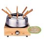 LITTLE BALANCE 8320 Wood Fondue 8 Inox - Appareil à fondue 8 personnes - Caquelon Inox anti-adhésif grande contenance 2 litres -