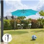 GARD & ROCK - Pied amovible pour parasols déportés, en aluminium - Multi-terrains à insérer sur les bases d'ancrage - Fixez soli