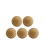 Lot de 5 balles de baby-foot en liège brut