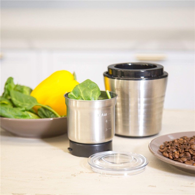 Image secondaire de VeoHome Moulin à café et mixeur électrique broyeur pour Grains de café, Graine de Lin et Autres épices - INOX