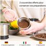 VeoHome Moulin à café et mixeur électrique broyeur pour Grains de café, Graine de Lin et Autres épices - INOX