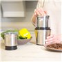 VeoHome Moulin à café et mixeur électrique broyeur pour Grains de café, Graine de Lin et Autres épices - INOX