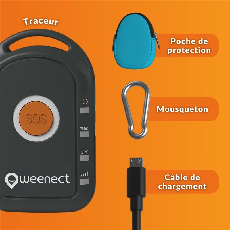 Weenect Kids - GPS Enfant | sans Limite de Distance | 7 Jour | Isleden