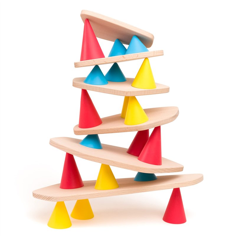 OPPI - Piks Small Kit - Jeu Éducatif en Bois et Silicone - Avec Livret d'Instructions - 24 Pièces, Divers