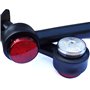 Formplas Lot de 2 feux de gabarit LED pour camion - 12 V 24 V - Avec certification E - Blanc et rouge - Longueur : 190 mm