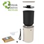 Skaza Bokashi Organko 2 (9.6 L) | Primé Composteur de Cuisine en Plastique Recyclé | Starter Set pour Les Déchets de Cuisine et 