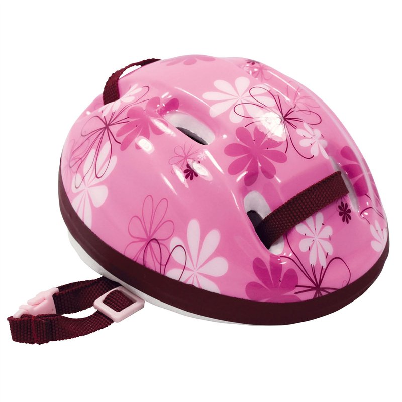 Götz 3401777 Casque de vélo - Casque d'équitation avec Fleurs pour poupées - Convient aux poupées Debout 45 - 50 cm et aux poupé