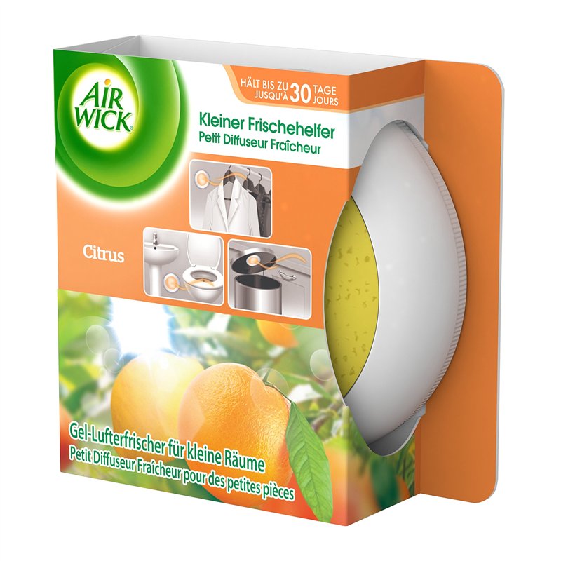 Image secondaire de Air Wick Petit assistant de fraîcheur citrus - Désodorisant en gel pour petits espaces, armoires à chaussures, couvercle de poub