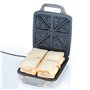 Cloer 6269 Appareil à croque-monsieur XXL pour 4 sandwichs divisés en diagonale, American Toast, Remplissage XXL, Information op