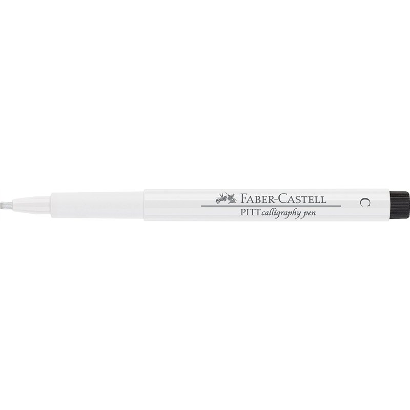 Faber-Castell 167501 Crayon à encre de Chine Pitt Artist Pen C avec mine 2,5 mm, blanc, multicolore, 1 pièce