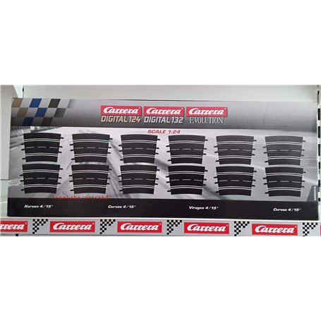 Carrera - rail et accessoire pour circuit - 20020578 - 1/24 et 1/32 - Carrera Evolution -Carrera Digital 132 et 124 - Courbes 4/
