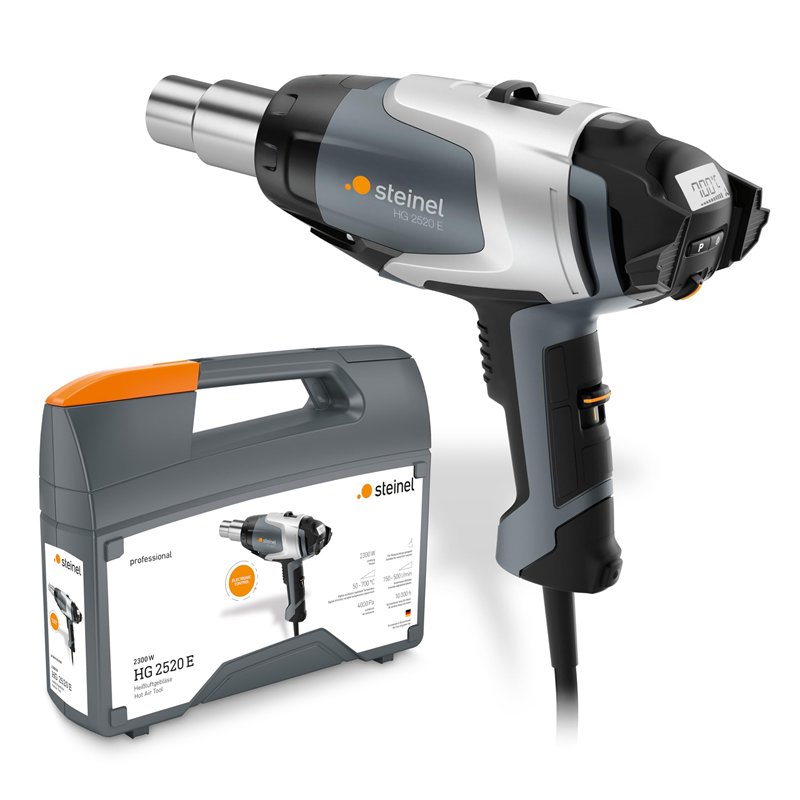 Steinel HG 2520 E pistolet à air chaud en mallette, décapeur thermique professionnel, câble 3 m, écran LCD, 700°C|500 l/min, 230