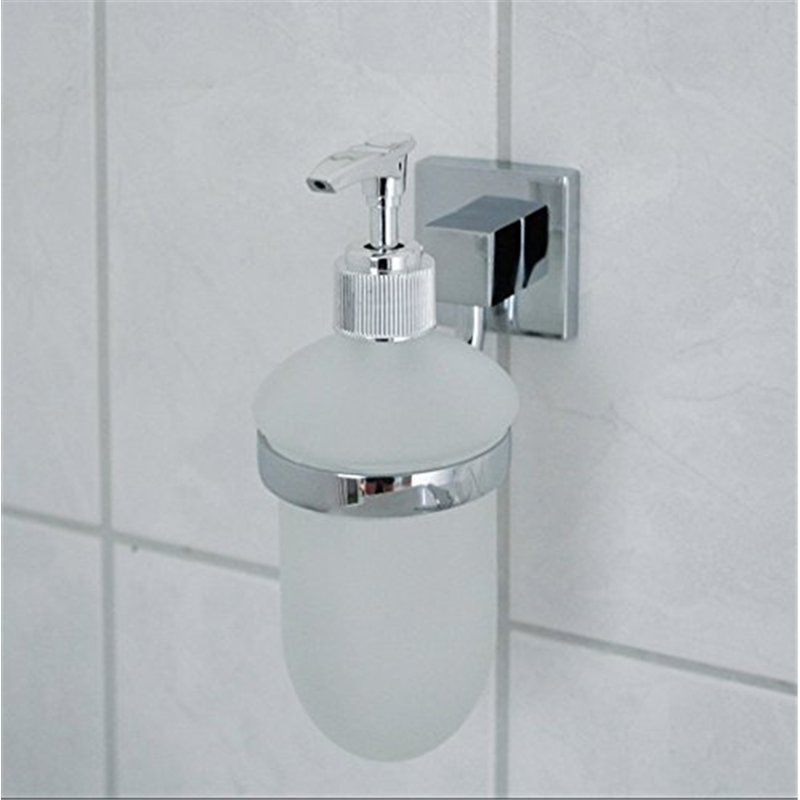 Image secondaire de Fackelmann 86755 Distributeur de Savon Porte Savon Cuisine Distributeur Savon Distributeur Savon Liquide, Zinc, Gris, Chrome, 7 