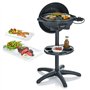 SEVERIN Barbecue électrique 2 000 W avec grille en fonte d'aluminium, Barbecue sur pieds avec couvercle et thermomètre intégré, 