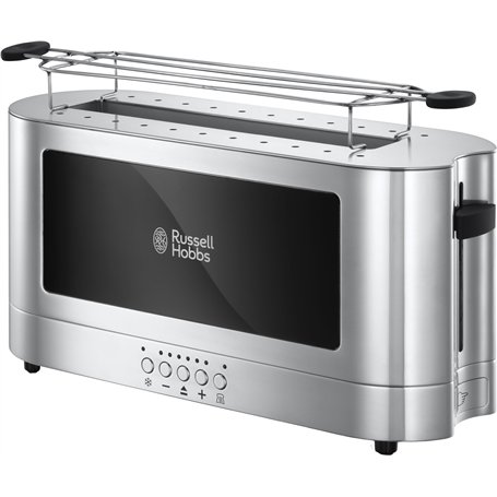 Russell Hobbs Grille Pain [Fente longue 2 Toasts/ 1 Tranche baguette] Elegance Acier chromé (Fente large