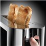 Russell Hobbs Grille Pain [Fente longue 2 Toasts/ 1 Tranche baguette] Elegance Acier chromé (Fente large, 6 Niveaux de Brunissag
