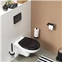 Tiger Bold Ensemble d'Accessoires de Toilettes - Porte-Brosse WC- Porte-Rouleau Papier Toilette sans Rabat - Crochets Porte-Serv