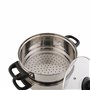 Axentia 220690 Cuiseur Vapeur à 2 Niveaux Métal Argent 20 cm, 6 L