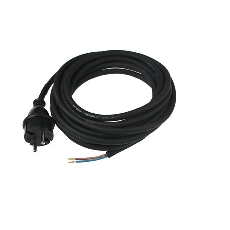Schwabe Cordon d'Alimentation en Caoutchouc 5 m Fiche 2PT+T Câble d'alimentation avec Embouts 230V / 16A