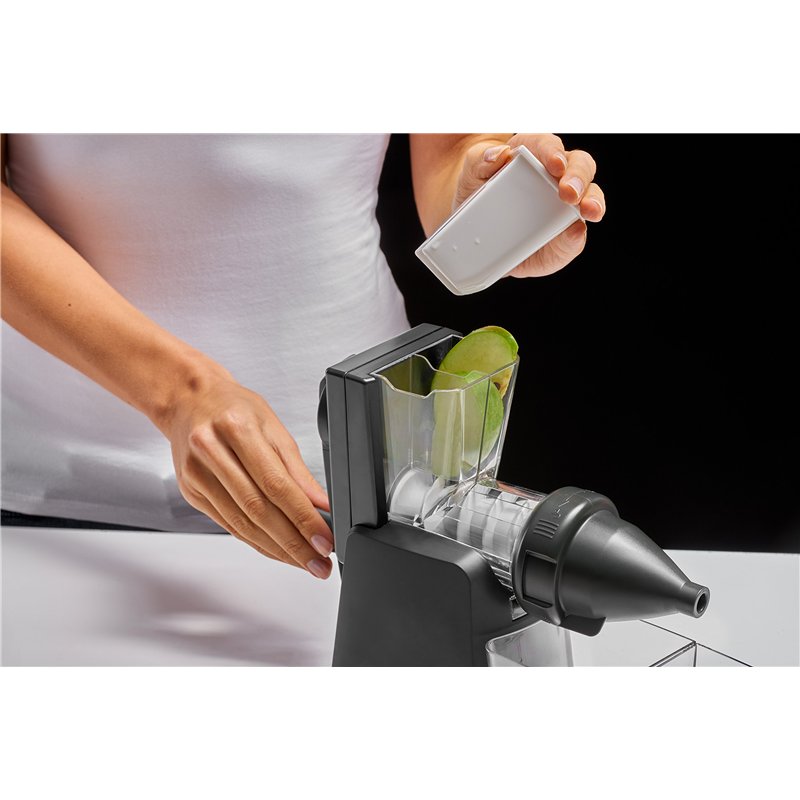 Image secondaire de Lurch Base&Soul 200510 Extracteur de jus manuel à froid pour herbe de blé, légumes et fruits, à l'aide de manivelle, gris/blanc